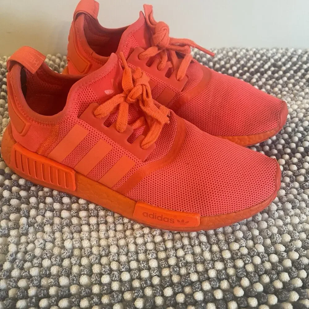 Adidas NMD_R Solar Red Lace Up Running Shoes Men's Size US 7.5